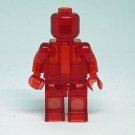 Clear Red DIY Custom minifigure movie building toy figure