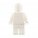 White Blank Plain DIY Custom minifigure movie building toy figure