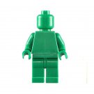 Dark Green Blank Plain DIY Custom minifigure movie building toy figure
