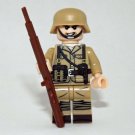 German Afrika Korps Soldier WW2 custom minifigure movie building Army toy figure!