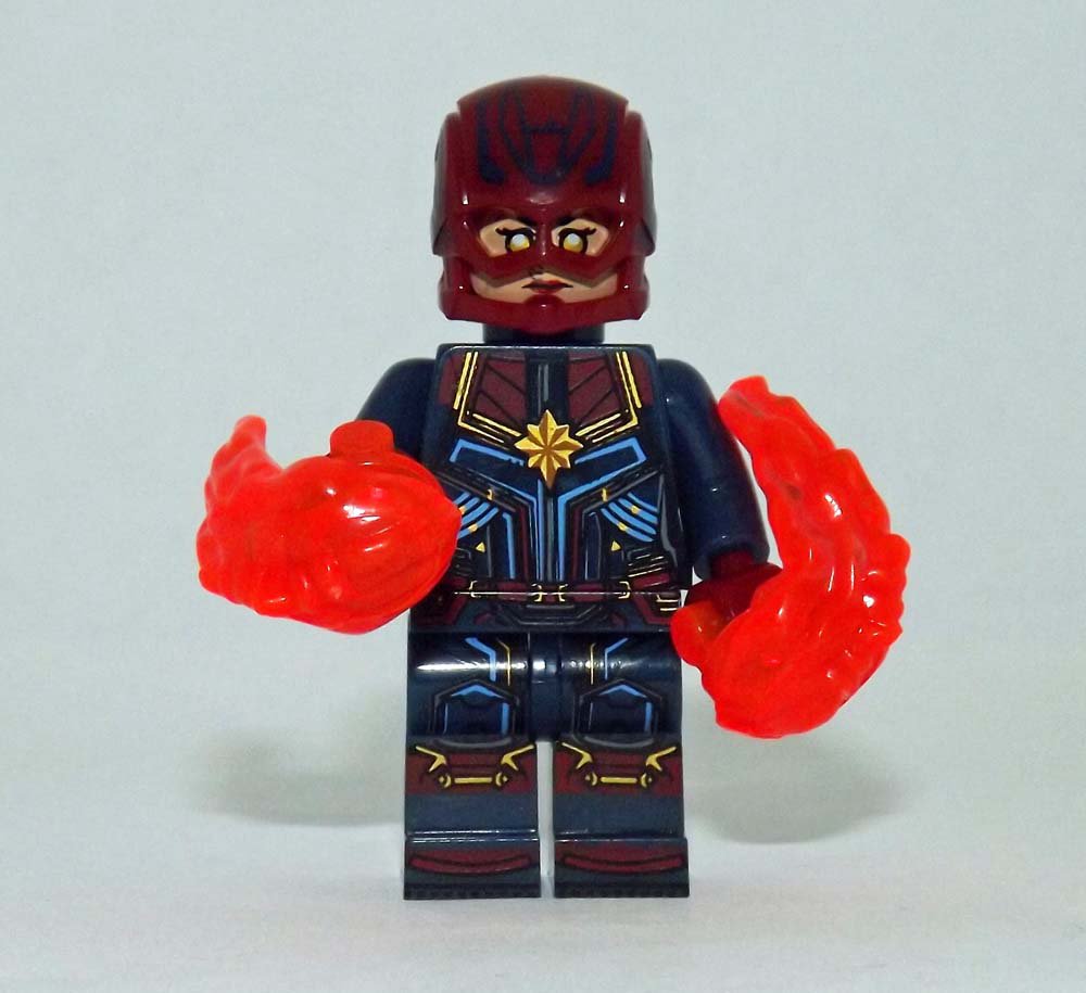 Captain Marvel Marvel flames Avengers Custom minifigure! movie building toy figure