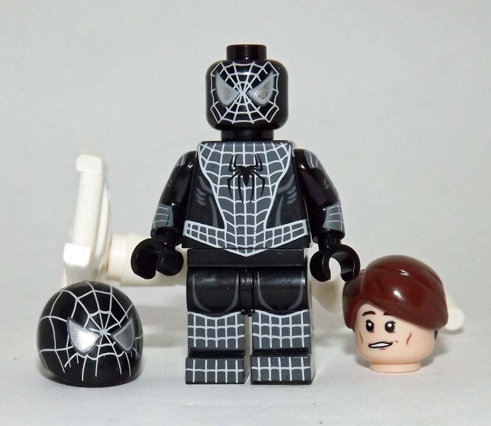 black suit Tobey Spider-Man Marvel Custom minifigure movie building toy ...