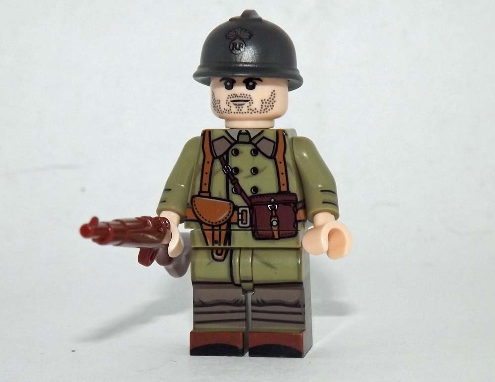 French  Army Soldier v2 WW2 minifigure movie building toy figure