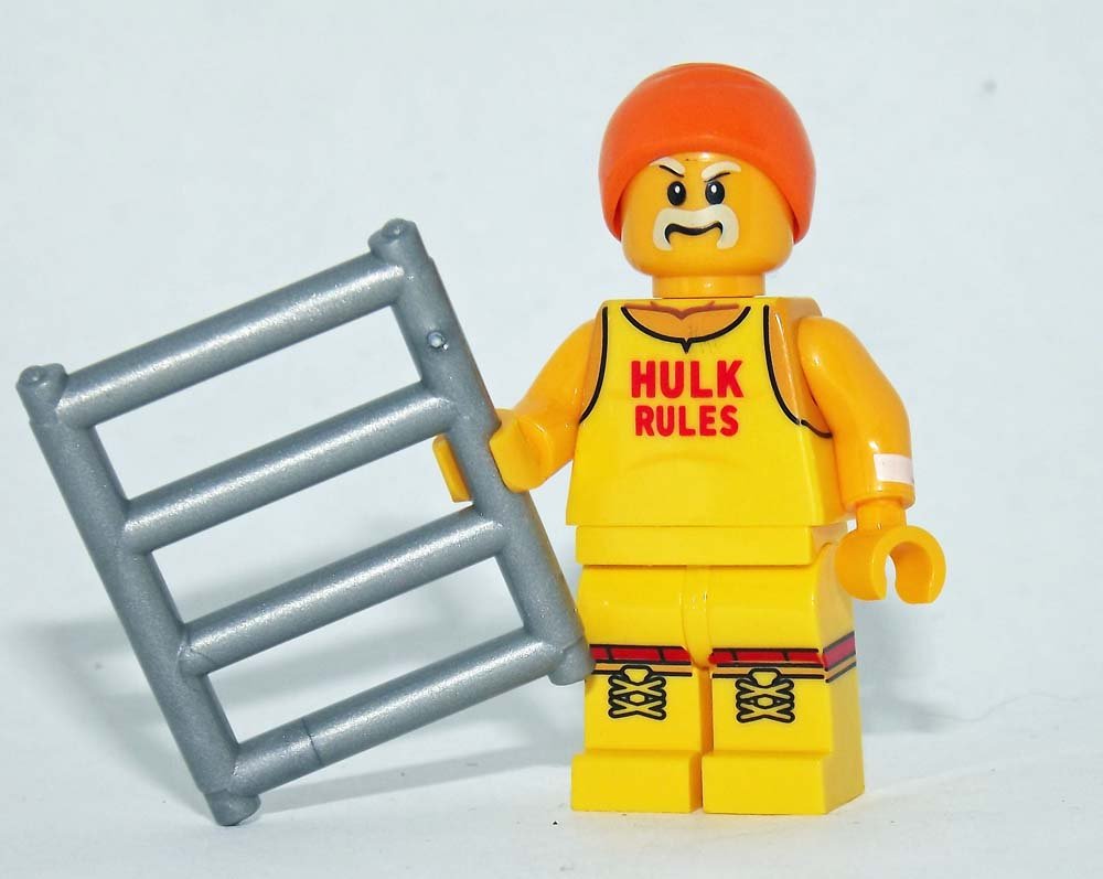 Hulk Hogan V2 WWE WWF wrestler Custom minifigure movie building toy figure! wrestling