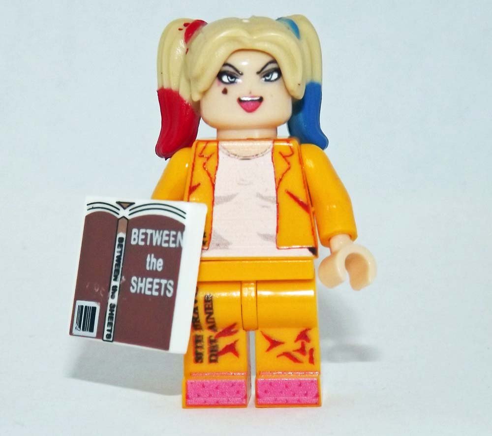 Harley Quinn Arkham DC Custom minifigure cartoon movie building toy figure