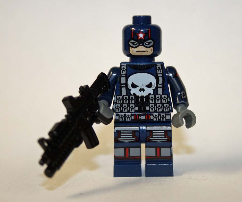 Punisher Captain America  Marvel minifigure comic movie building toy figure