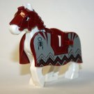 White Knight Horse Red Armor Custom minifigure movie building toy figure