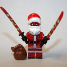 Deadpool Santa Marvel Custom minifigure Christmas Comic movie building toy figure