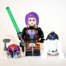 Sabine Wren with droid Star Wars Rebels Cartoon Custom minifigure movie building toy figure!!