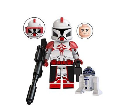 Captain Fox Clone commander Wars Star Wars minifigure movie building toy figure