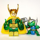 Classic Loki with Thor Frog TV Show version Marvel Custom minifigure movie building Thor toy figure