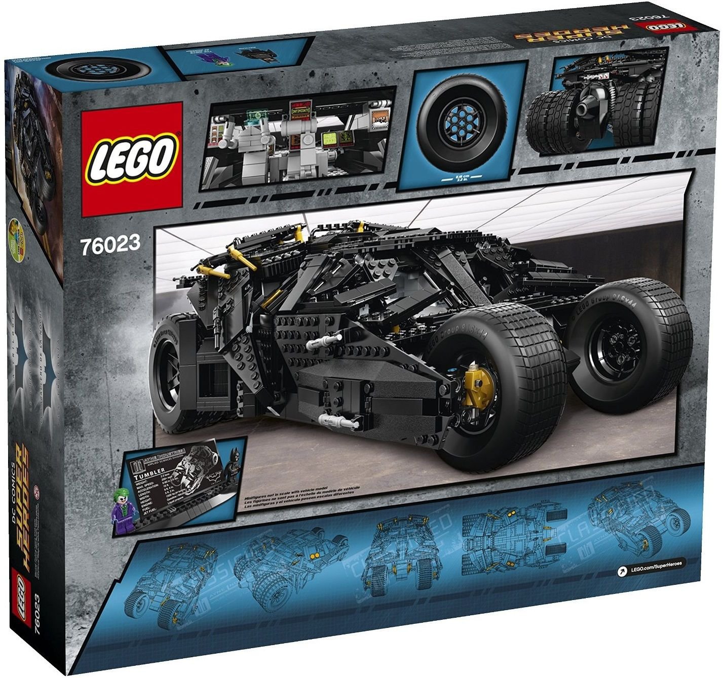 LEGO Superheroes The Tumbler 76023 Batman Retired Set Heath Ledger ...