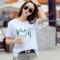 White Loose Women Large Size Cotton T-shirt Fashion Ladies Casual Blouse Tops Shirt Size M