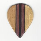 Wicked Earth Yellowheart w/ Ebony & Purpleheart Wood Guitar Pick