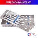 SD0044 Sterilization Cassette Rack Tray Hold 5 Dental Instruments Autoclave Detachable