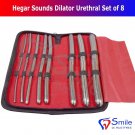( SD0058 ) 8 Dilatatoren EDELSTAHL CE - Hegar Stifte - nummeriert - Uterus Doppelstifte NEW