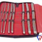 ( SD0058 ) 8 Dilatatoren EDELSTAHL CE - Hegar Stifte - nummeriert - Uterus Doppelstifte NEW