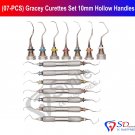 SD0081 Gracey Curettes 10 mm Hollow Handles - Light - Color Coded 7 PCS Periodontal NEW