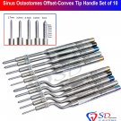 SD0084 Sinus Osteotom Offset-konvexe Spitze Griff Set von 10 (5 Stück Str / 5 Stück CE