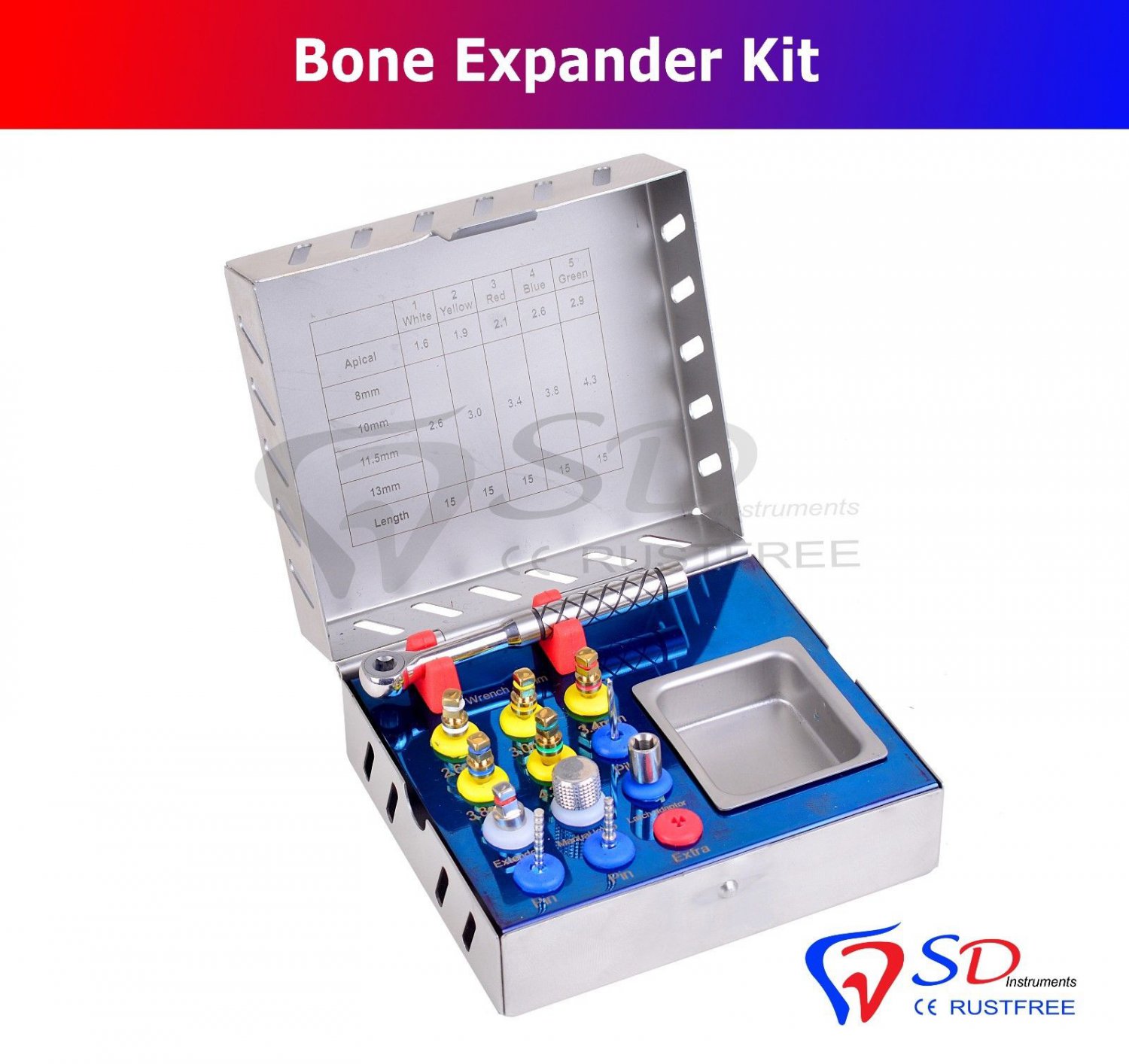 SD0290 Dental Bone Expander Kit Sinus Lift 12 Pcs Implant Surgical ...