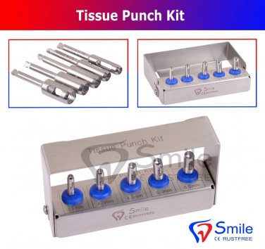 SD0328 Dental Implant Tissue Punch Kit of 5 Pieces Surgical Tools Kit Smile Dentale UK