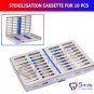 SD0119 Sterilization Cassette Rack Tray Holds 10 Dental Surgical Instruments Autoclave