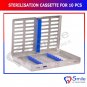 SD0119 Sterilization Cassette Rack Tray Holds 10 Dental Surgical Instruments Autoclave
