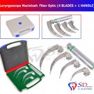 SD0287 Fiber Optic Macintosh Laryngoscope Set With 4 Blades & Handle Diagnostic Set NEW