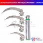 SD0287 Fiber Optic Macintosh Laryngoscope Set With 4 Blades & Handle Diagnostic Set NEW