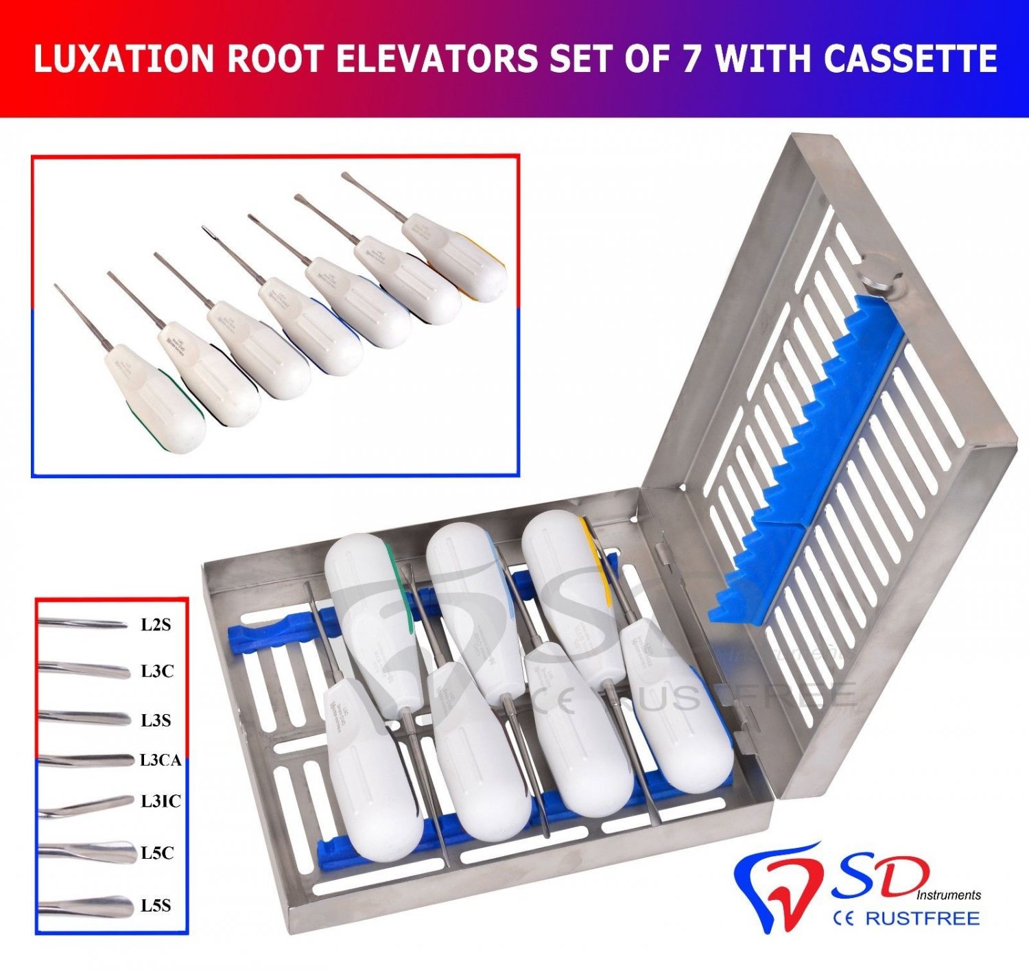 SD0254 Dental Surgical Luxating Elevators Root Extraction Surgical Elevator