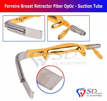 SD0289 Plastic Surgery Ferreira Breast Augmentation Retractor Fiber Optics With Suction