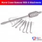 SD0224 Morrel Crown Remover With 6 Attachments Dental Crown Bridges Remover Kit CE NEW