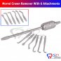 SD0224 Morrel Crown Remover With 6 Attachments Dental Crown Bridges Remover Kit CE NEW