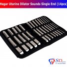 SD0250 Hegar Utarine Dilator Sounds Single End 14PCS OB/Gyn Metal 4mm to 17MM Urethral