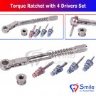SD0370 Dental Implant Torque Wrench Ratchet 10-40Ncm & 4 x Drivers Set New Smile Dental