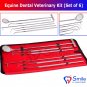 SD0363 Smile England Equine Dental Mirror Scaler Probe Explorer Veterinary Kit / Set SS