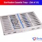 SD0374 10 Dental Autoclave Sterilization Cassettes Rack Box Tray For 10 Instruments UK