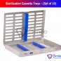 SD0374 10 Dental Autoclave Sterilization Cassettes Rack Box Tray For 10 Instruments UK