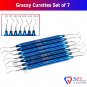 SD0183 Titanium Coated Dental Gracey Curettes Set of 7 Periodontal Scaler Calculus NEW