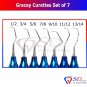 SD0183 Titanium Coated Dental Gracey Curettes Set of 7 Periodontal Scaler Calculus NEW
