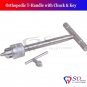 SD0266 Orthopedic T- Handle With Chuck & Key Orthopedic Veterinary Surgery Instruments