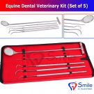 SD0362 Smile England Equine Dental Mirror Scaler Probe Explorer Veterinary Kit / Set UK