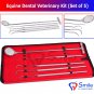 SD0362 Smile England Equine Dental Mirror Scaler Probe Explorer Veterinary Kit / Set UK