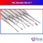 SD0366/ 7 PCS PDL Luxating Dental Elevators Set - Solid Handle With Micro Serrated Tips
