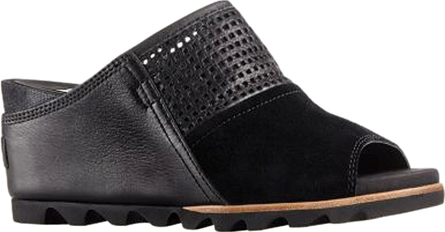 Sorel Women's Joanie Mule Wedge Booties Boots Black 6 8.5 9 9.5 10