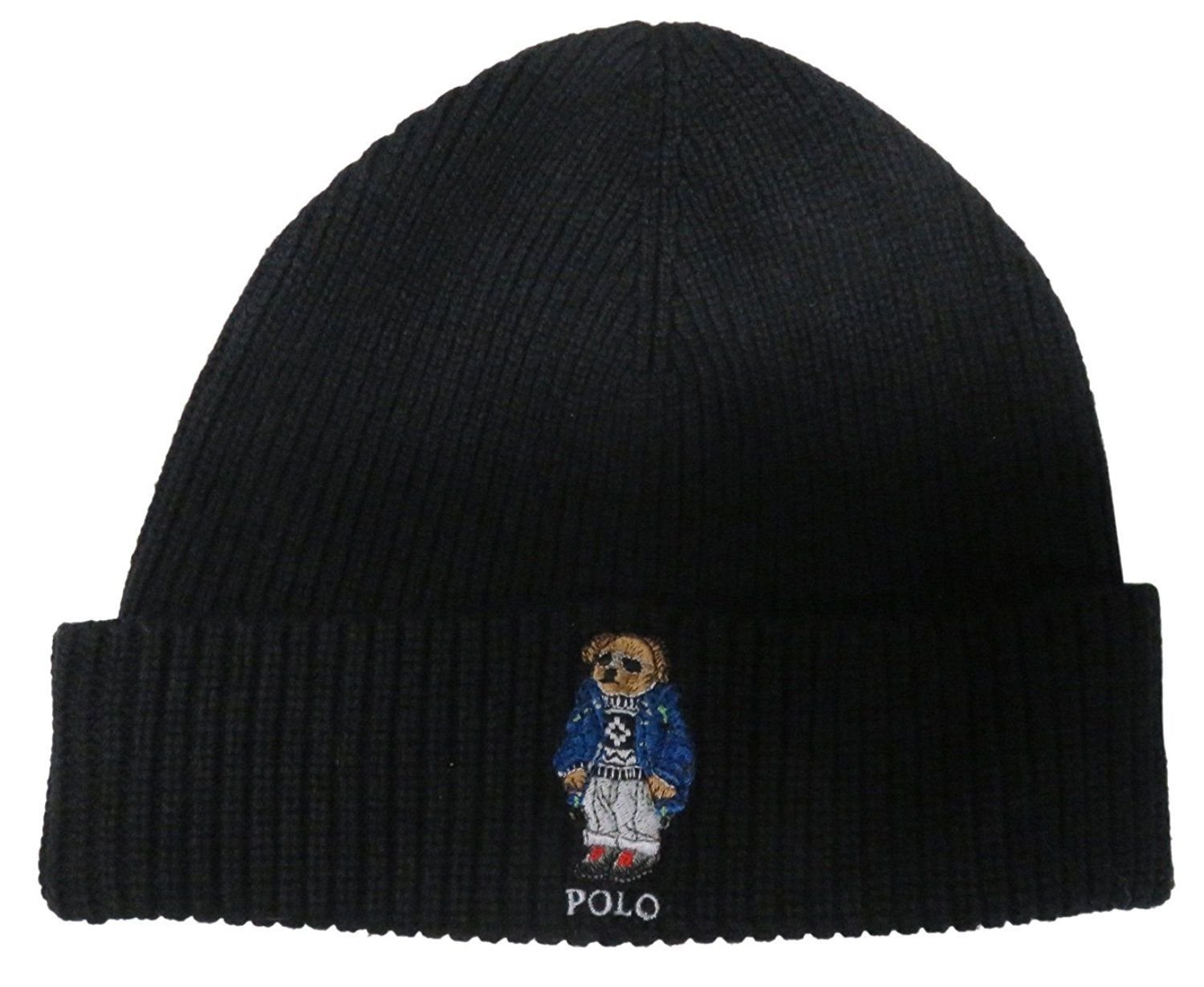 black polo bear hat