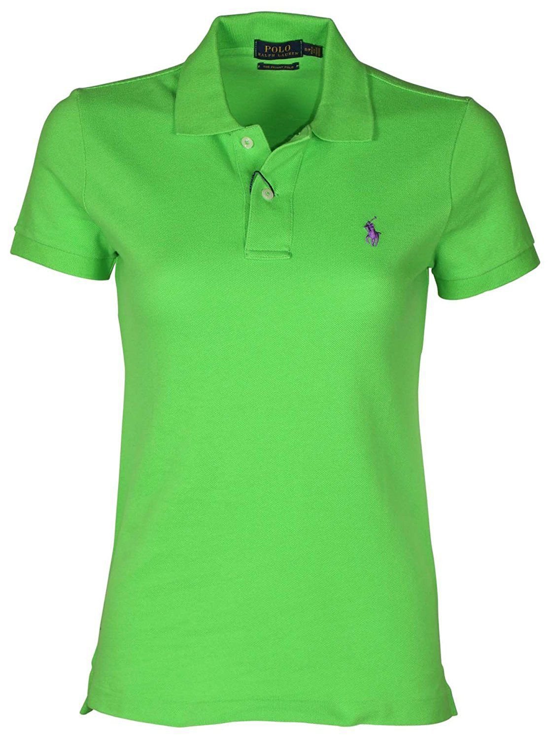 Polo Ralph Lauren Womens The Skinny Fit Mesh Polo Shirt Green S L XL