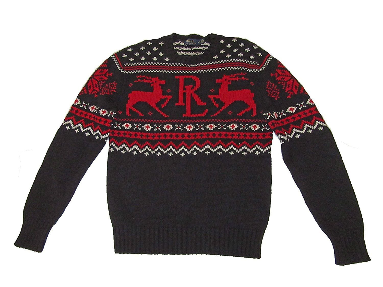 Polo Ralph Lauren Men's Fair Isle Knit Crewneck Christmas Sweater XL XLARGE