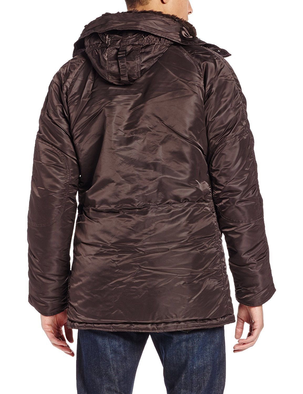 Alpha Industries Men's N3B SlimFit Parka Coat Removable FauxFur Hood