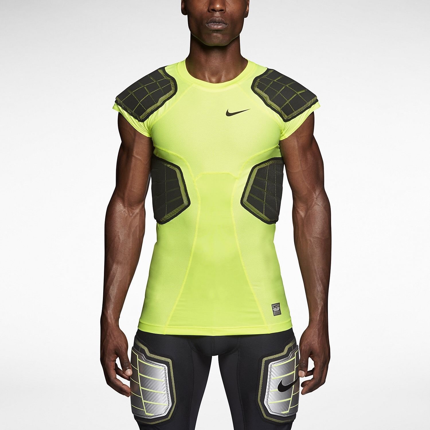 Nike Pro Combat Hyperstrong 3.0 Padded Shirt Compression Volt/Blk ...